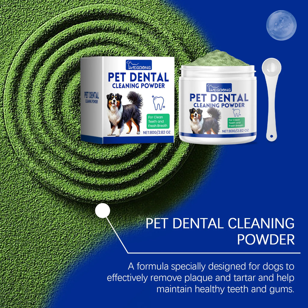 Polvo para Limpiar Dientes y Eliminar Sarro para Perros y Gatos