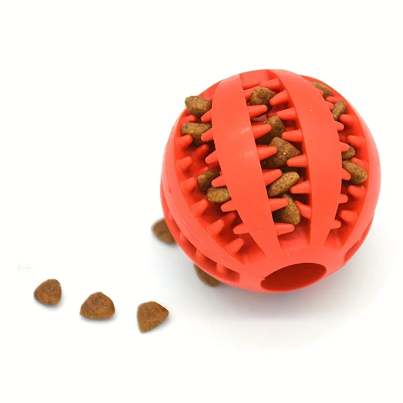 Pelota Interactiva de Premios para Perros — Juguete Resistente de Caucho