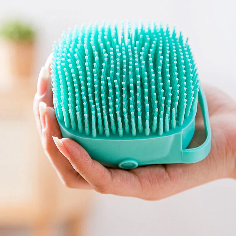 Cepillo de Baño para Mascotas LatherPaw™ — Dispensador de Champú y Masaje