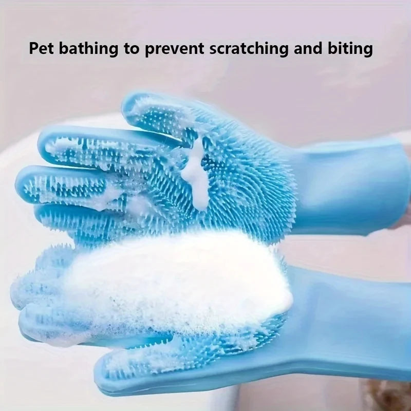 Guante de Aseo para Perros y Gatos — Masaje y Eliminación de Pelo