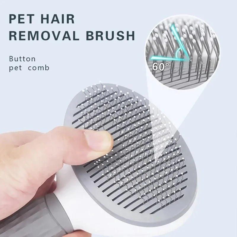Cepillo Autolimpiable para Perros y Gatos — Desenredado y Eliminación de Pelo