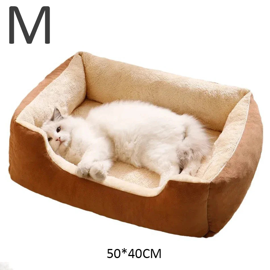 Cama Acogedora para Gatos y Perros Pequeños — Suave y Cómoda