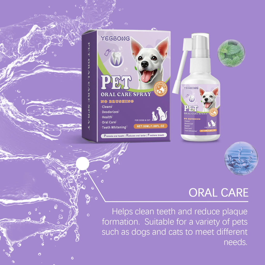 Spray Dental para Perros y Gatos — Aliento Fresco e Higiene Oral