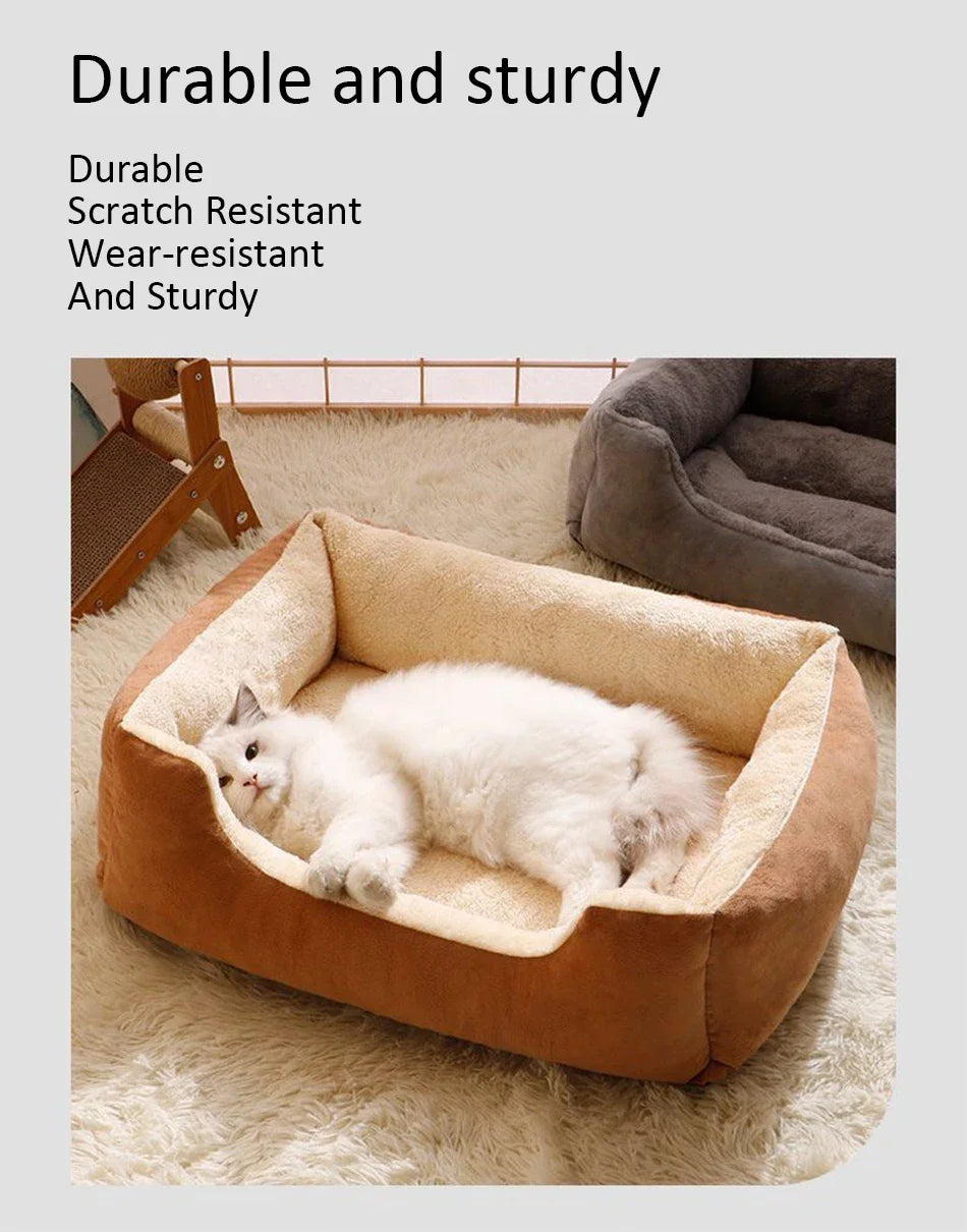Cama Acogedora para Gatos y Perros Pequeños — Suave y Cómoda