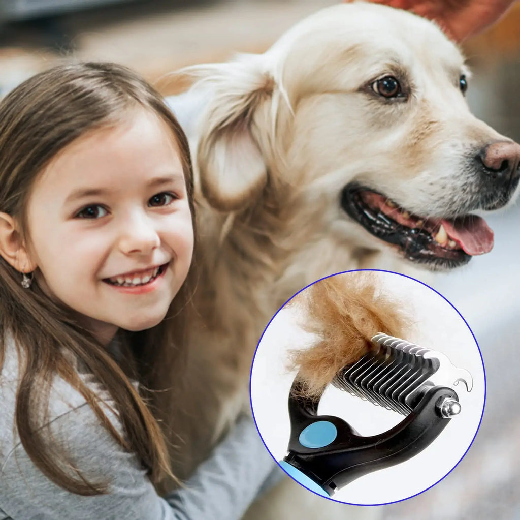 Cepillo Deslanador ProShed™ — Eliminador de Nudos y Pelo para Perros y Gatos