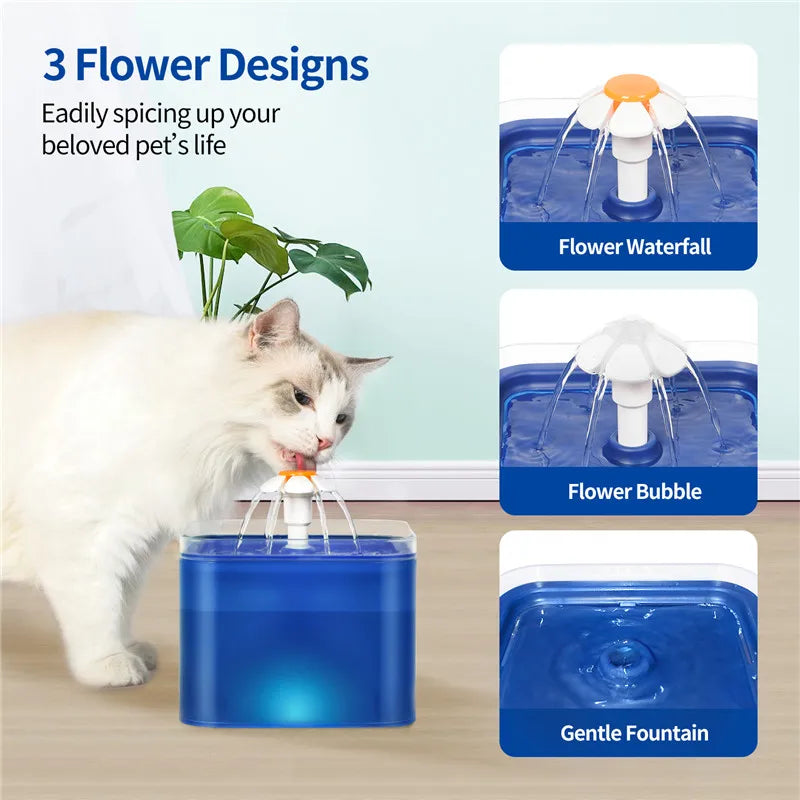 Fuente Inteligente de Agua 2 L para Mascotas — LED y USB