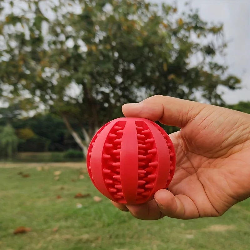 Pelota Interactiva de Premios para Perros — Juguete Resistente de Caucho