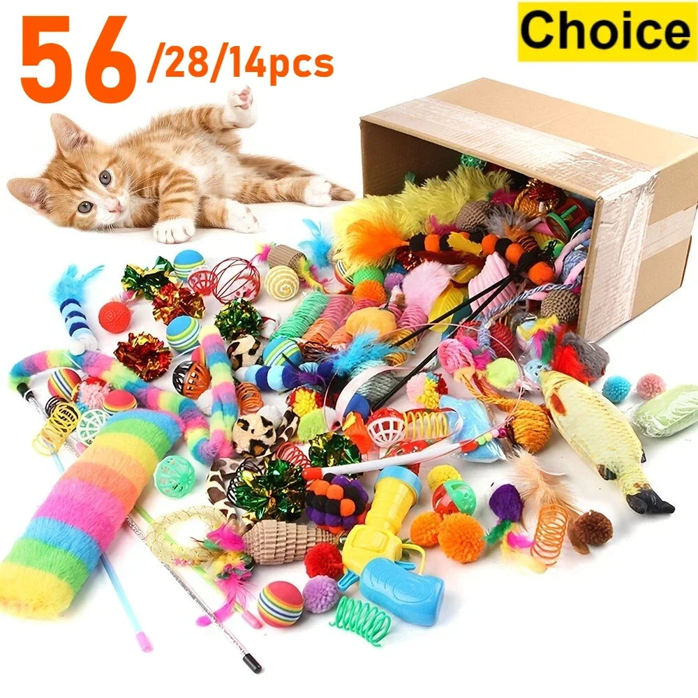 Pack de Juguetes para Gatos — 14, 28 o 56 Piezas