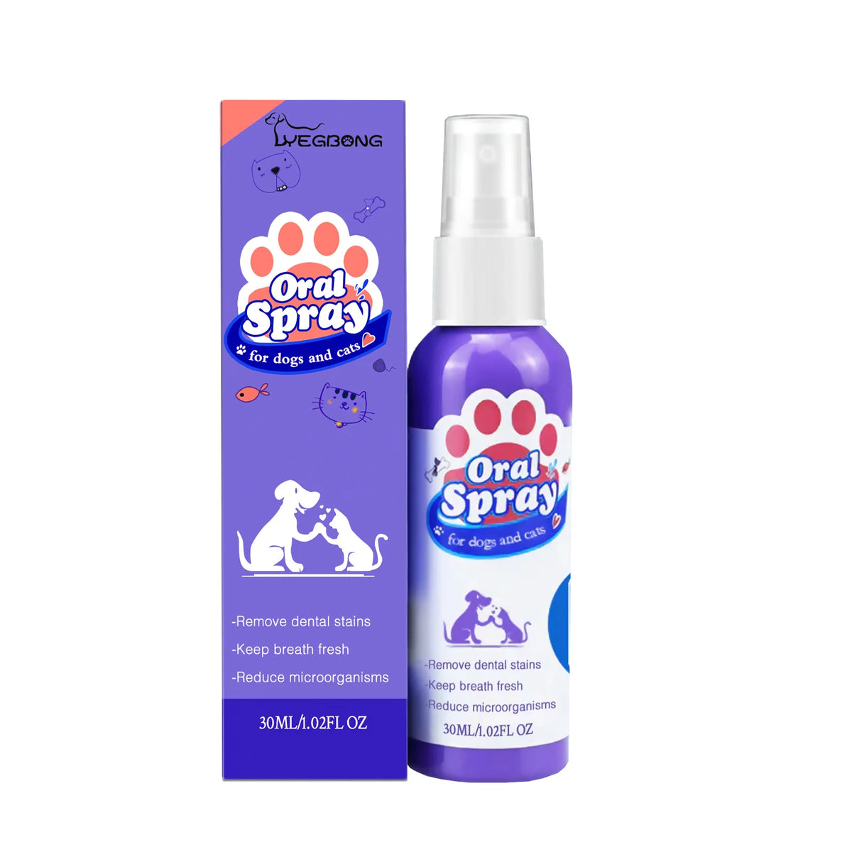 Spray de Higiene Dental y Eliminación de Sarro para Mascotas