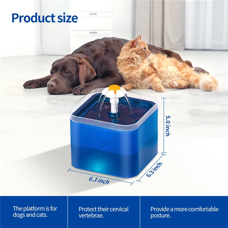 Fuente Inteligente de Agua 2 L para Mascotas — LED y USB