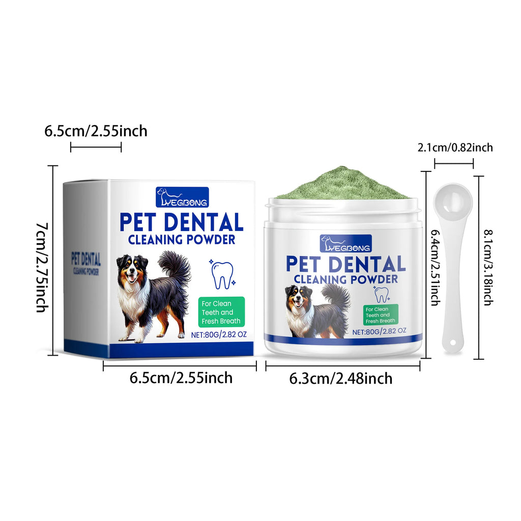 Polvo para Limpiar Dientes y Eliminar Sarro para Perros y Gatos