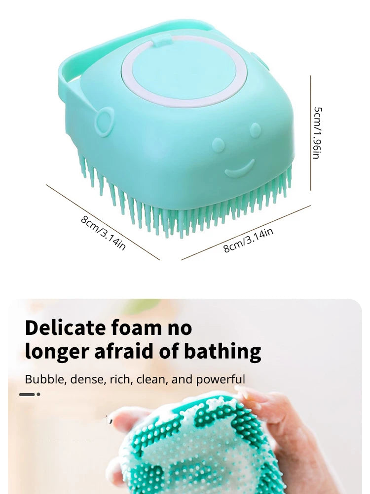 Cepillo de Baño para Mascotas LatherPaw™ — Dispensador de Champú y Masaje