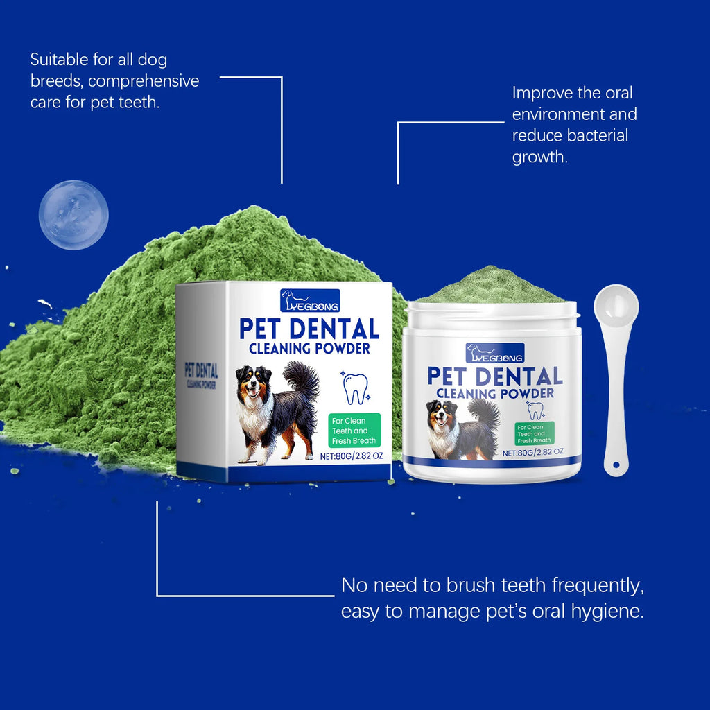 Polvo para Limpiar Dientes y Eliminar Sarro para Perros y Gatos
