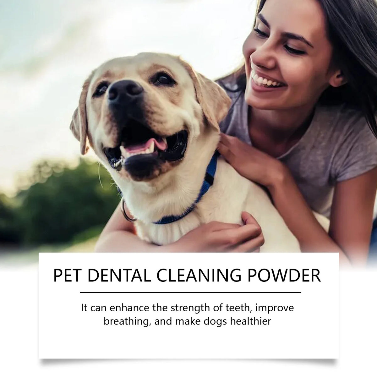 Polvo para Limpiar Dientes y Eliminar Sarro para Perros y Gatos