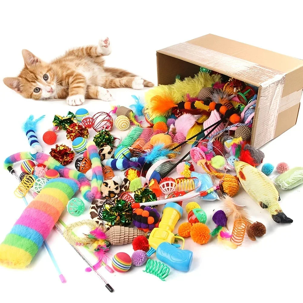Pack de Juguetes para Gatos — 14, 28 o 56 Piezas