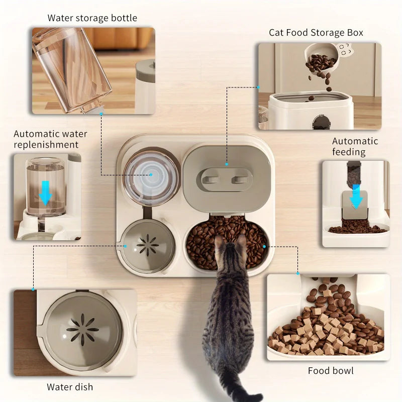 Comedero por Gravedad™ — Dispensador Automático de Comida y Agua