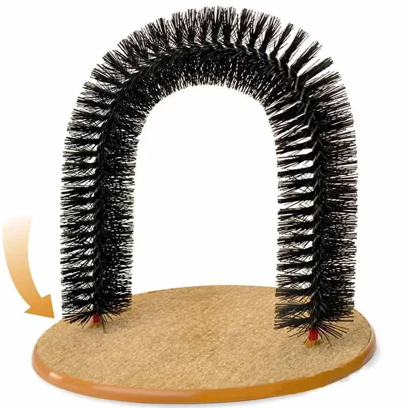Arco Autolimpiable para Gatos — Masaje, Rascado y Aseo