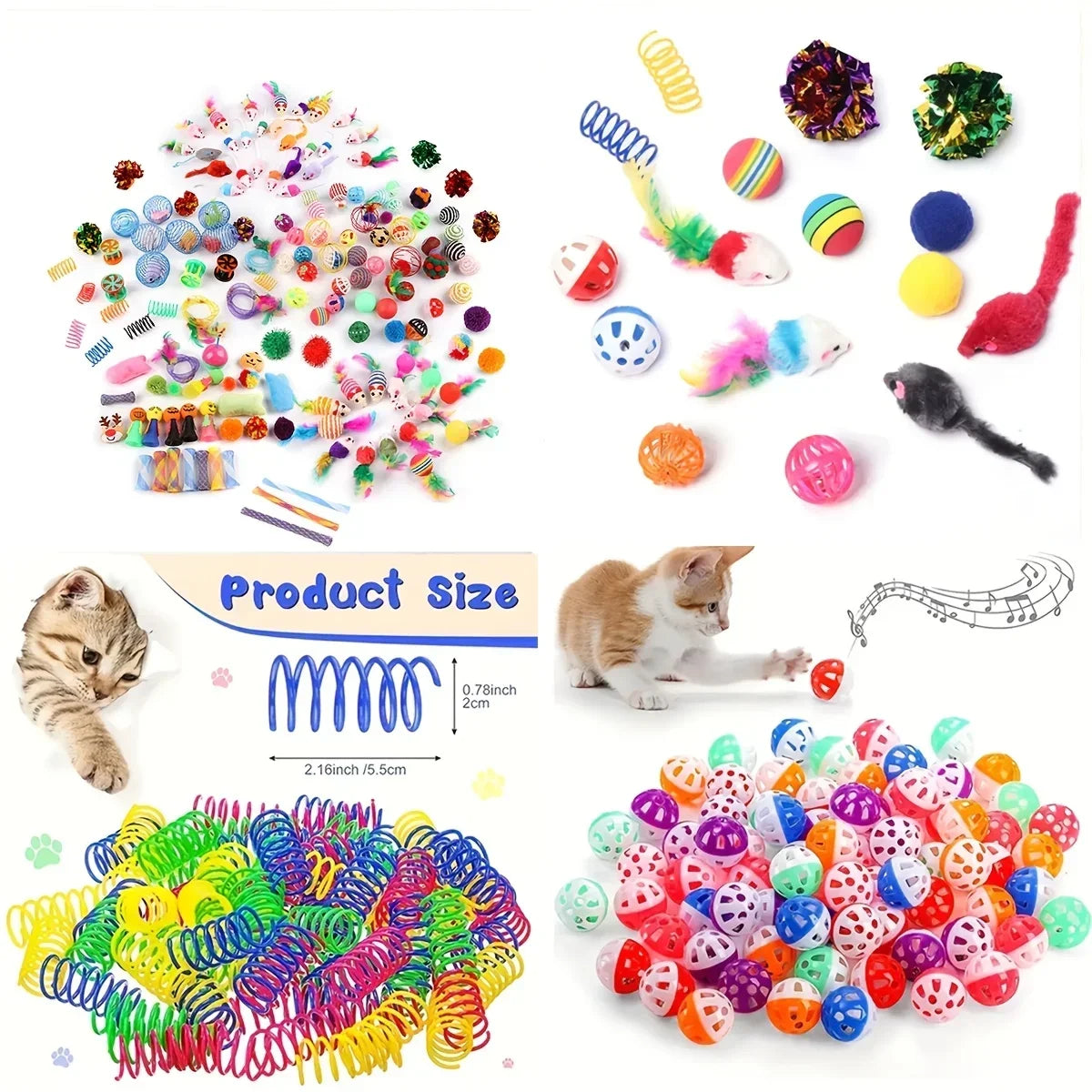 Pack de Juguetes para Gatos — 14, 28 o 56 Piezas