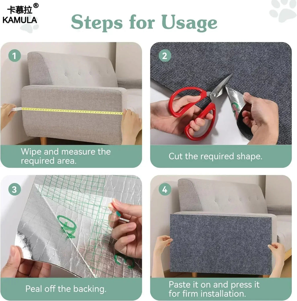Protector Autoadhesivo para Arañazos de Gatos — Sofás y Muebles