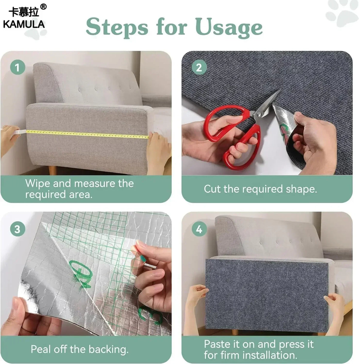 Protector Autoadhesivo para Arañazos de Gatos — Sofás y Muebles