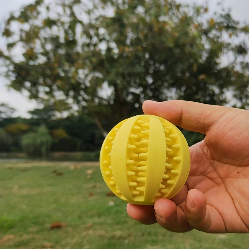 Pelota Interactiva de Premios para Perros — Juguete Resistente de Caucho