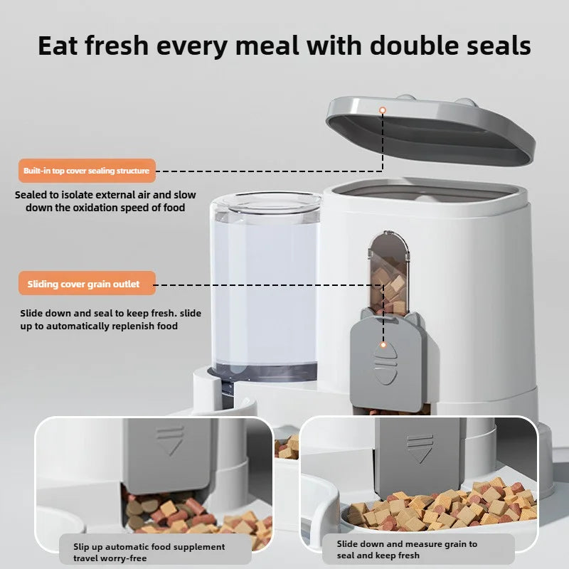 Comedero por Gravedad™ — Dispensador Automático de Comida y Agua