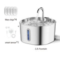 Fuente Automática de Agua de Acero Inoxidable 2,2 L para Perros y Gatos