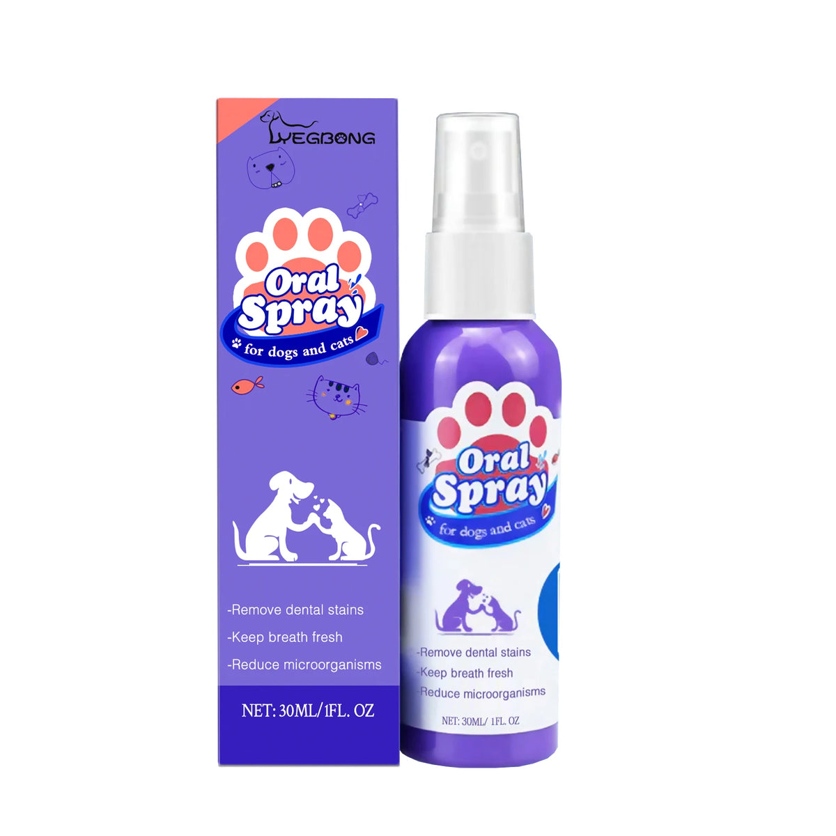 Spray Oral para Perros y Gatos — Ayuda a Eliminar Placa y Sarro