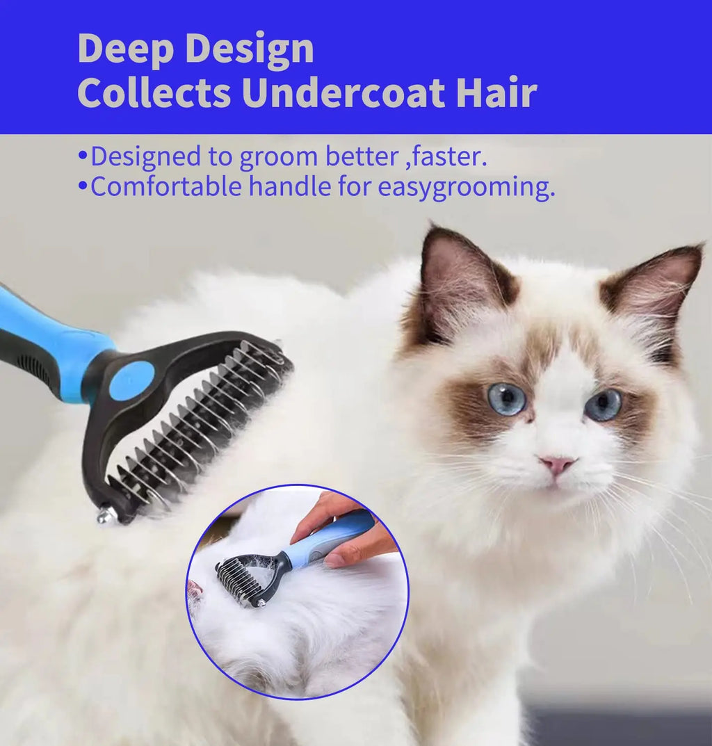 Cepillo Deslanador ProShed™ — Eliminador de Nudos y Pelo para Perros y Gatos