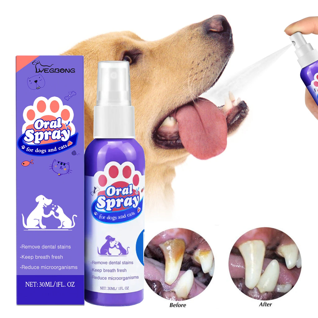 Spray Oral para Perros y Gatos — Ayuda a Eliminar Placa y Sarro
