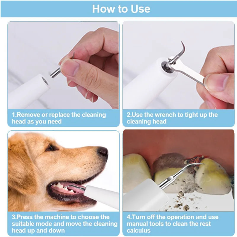 Limpiador Dental Ultrasónico para Mascotas