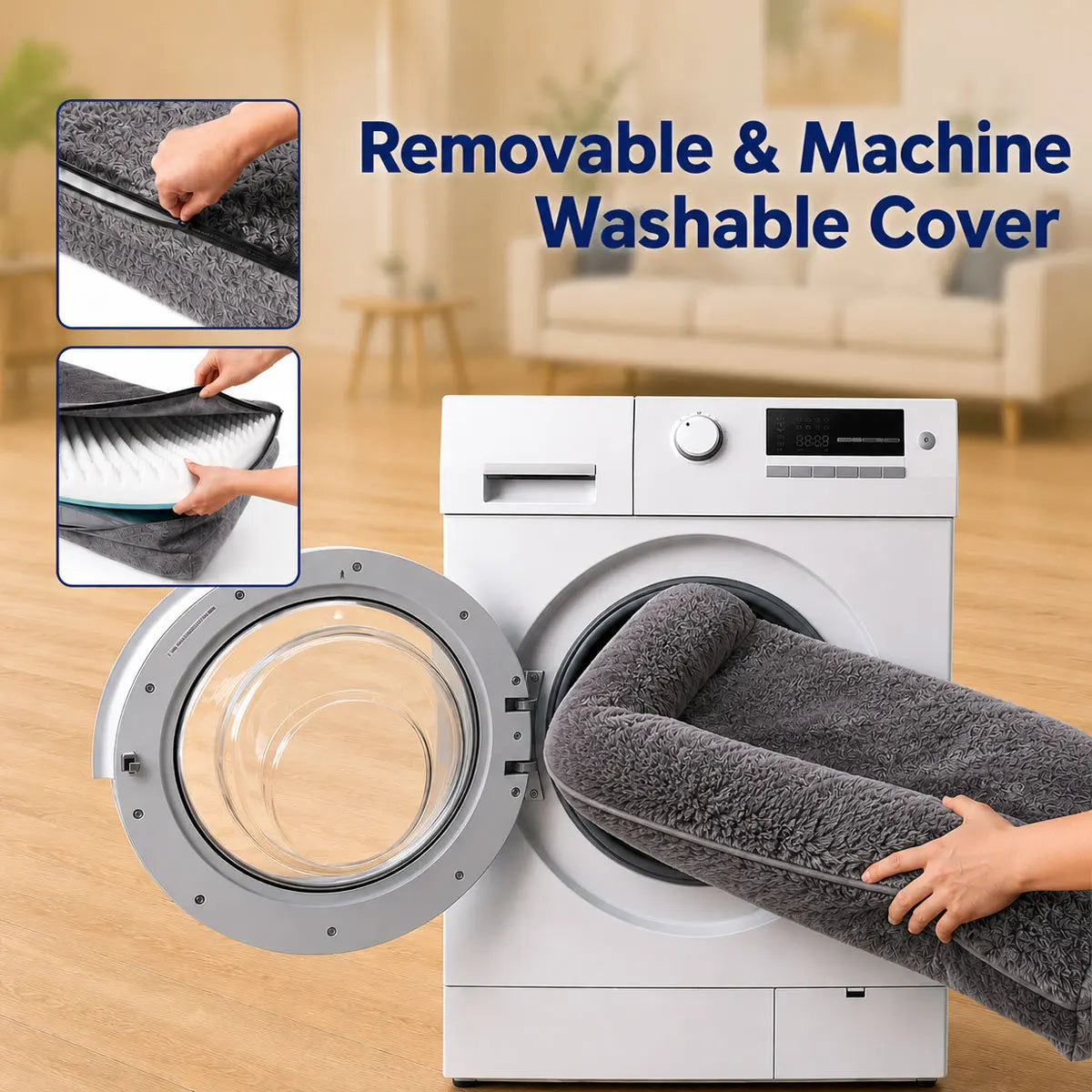 Cama Ortopédica para Perros Grandes y Mayores — Impermeable y Lavable