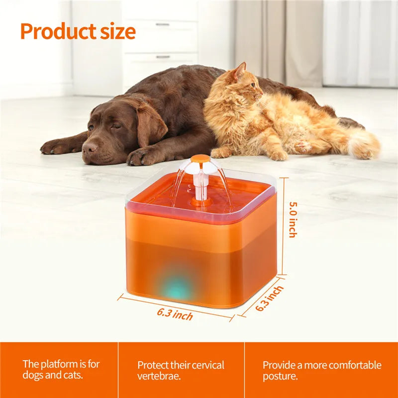 Fuente Inteligente de Agua 2 L para Mascotas — LED y USB