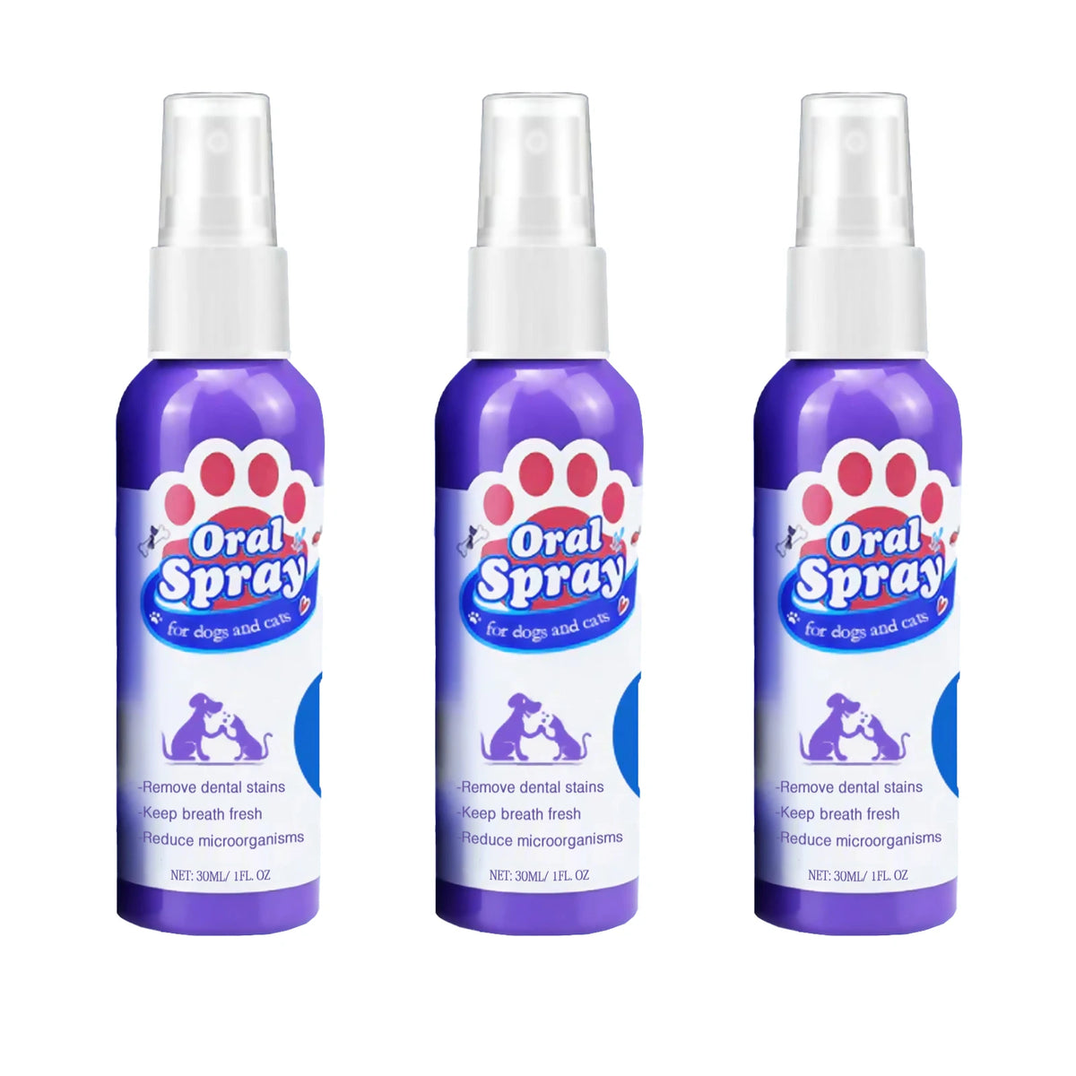 Spray Oral para Perros y Gatos — Ayuda a Eliminar Placa y Sarro