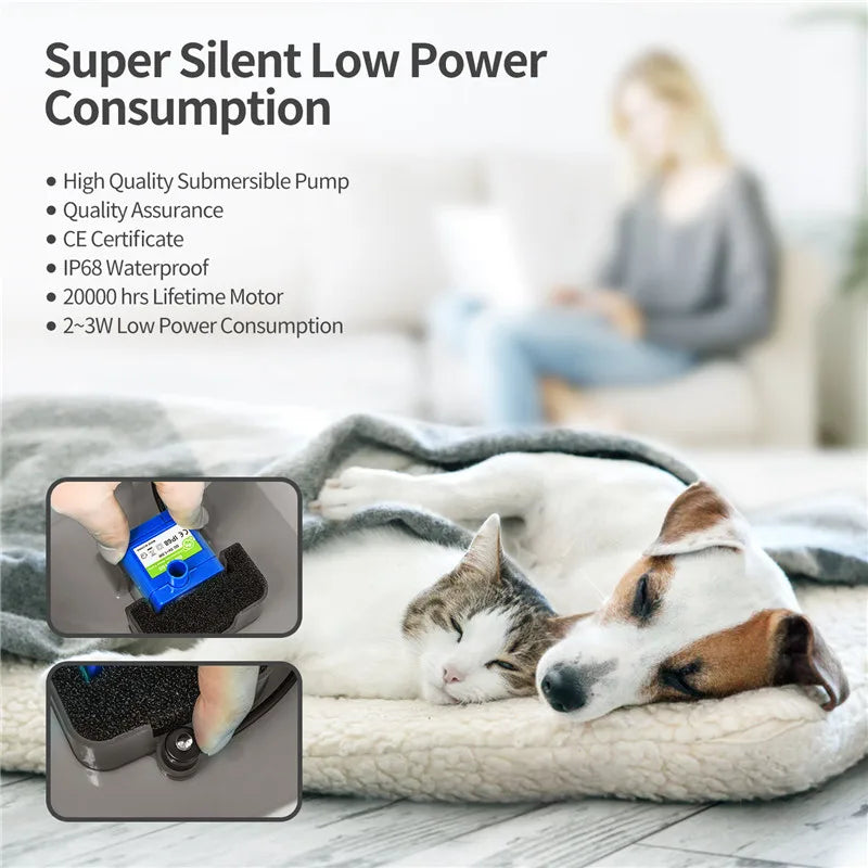 Fuente Inteligente de Agua 2 L para Mascotas — LED y USB