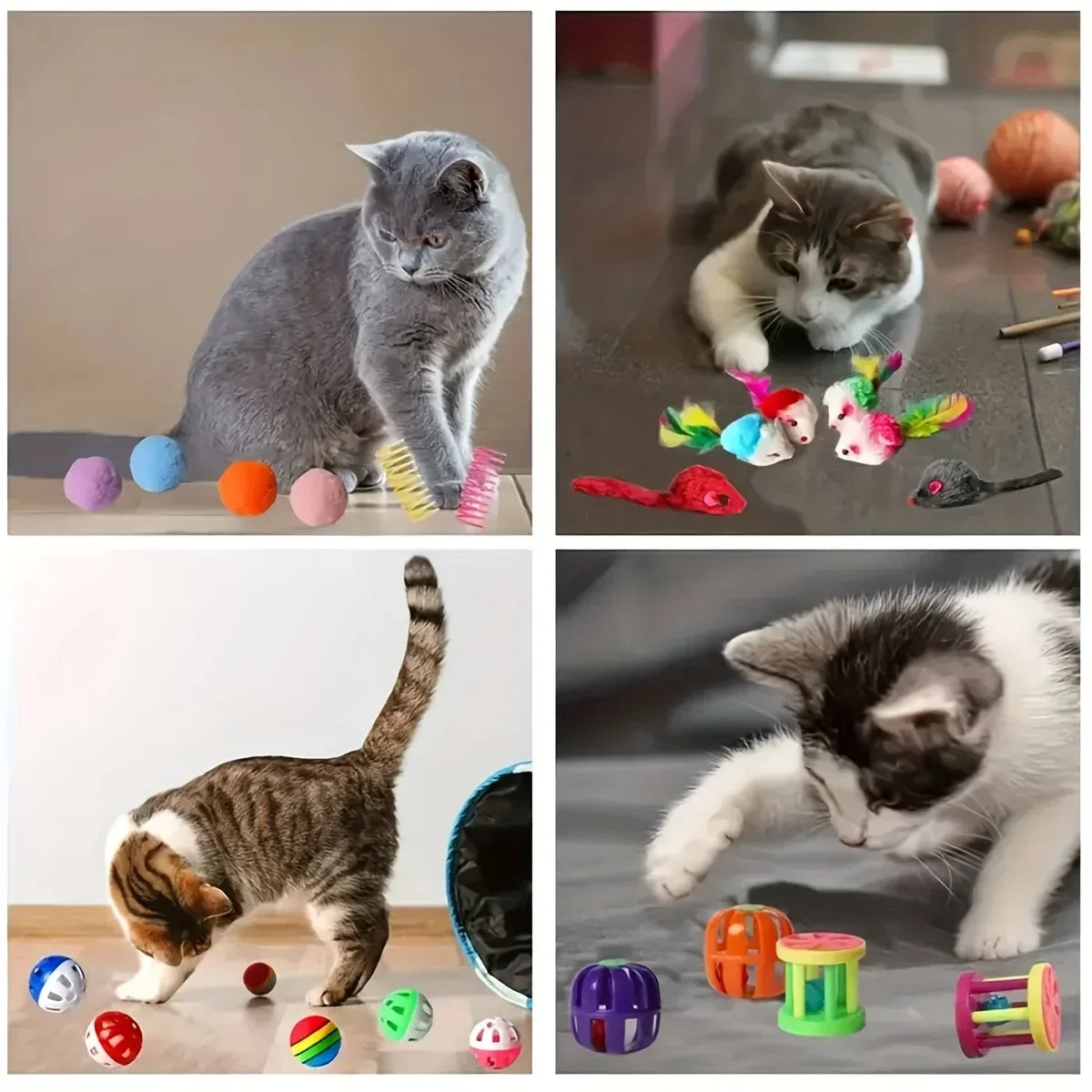 Pack de Juguetes para Gatos — 14, 28 o 56 Piezas