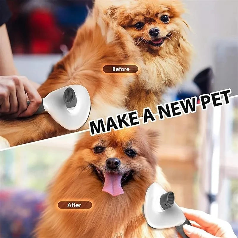 Cepillo Autolimpiable para Perros y Gatos — Desenredado y Eliminación de Pelo