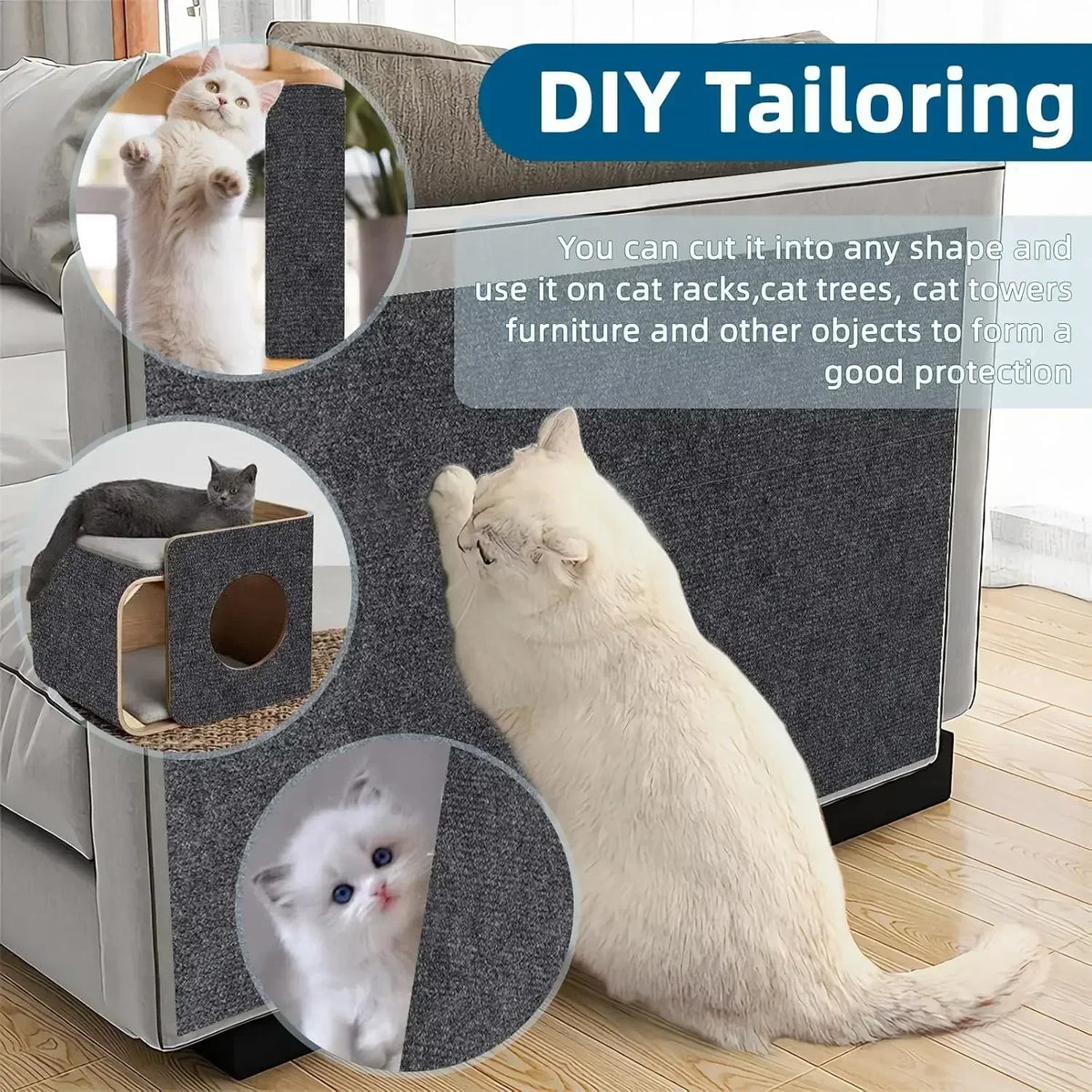 Protector Autoadhesivo para Arañazos de Gatos — Sofás y Muebles