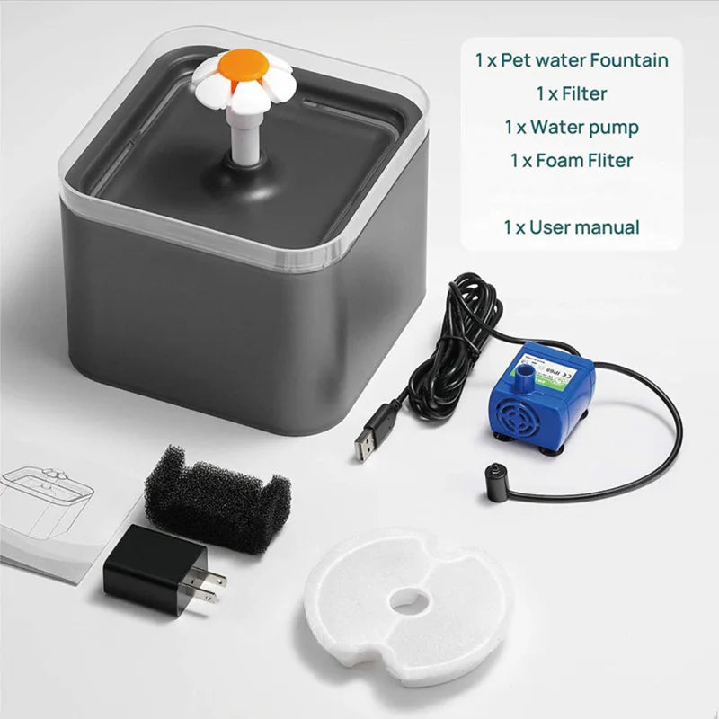 Fuente Inteligente de Agua 2 L para Mascotas — LED y USB