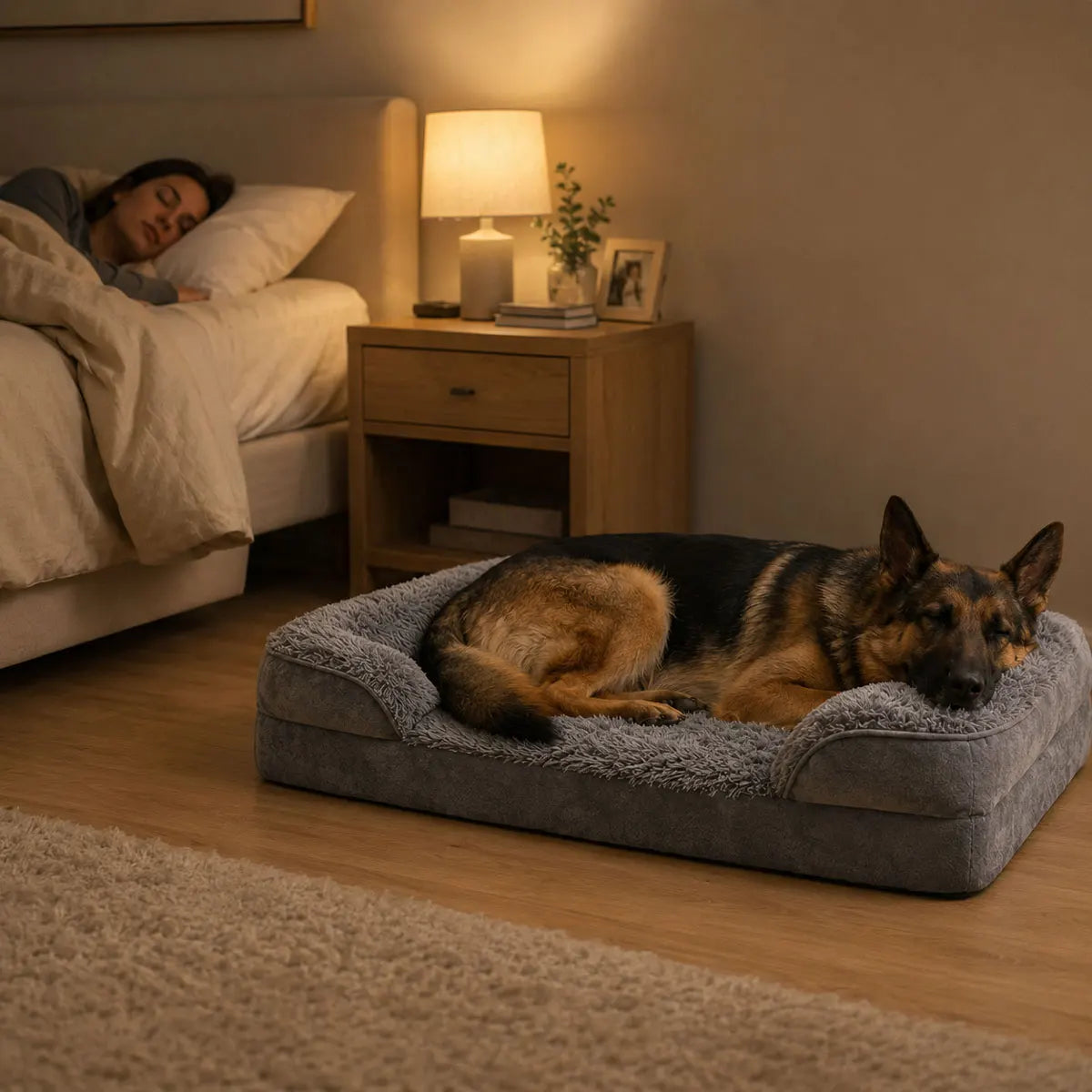 Cama Ortopédica para Perros Grandes y Mayores — Impermeable y Lavable
