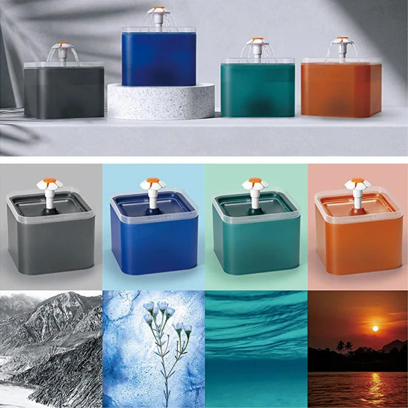 Fuente Inteligente de Agua 2 L para Mascotas — LED y USB