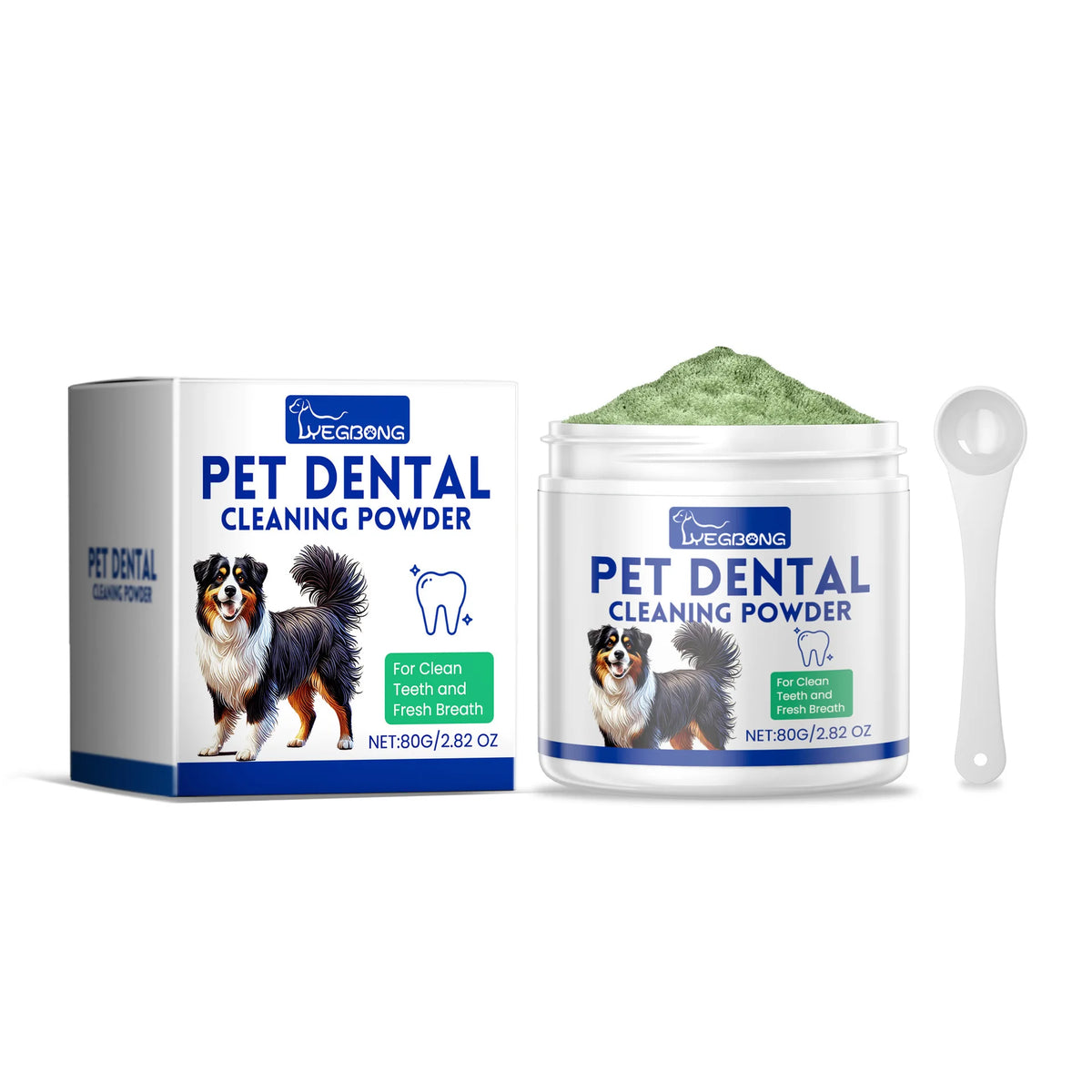 Polvo para Limpiar Dientes y Eliminar Sarro para Perros y Gatos