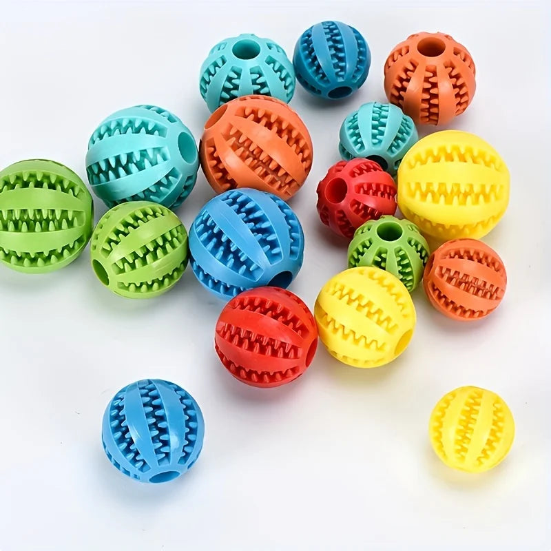 Pelota Interactiva de Premios para Perros — Juguete Resistente de Caucho