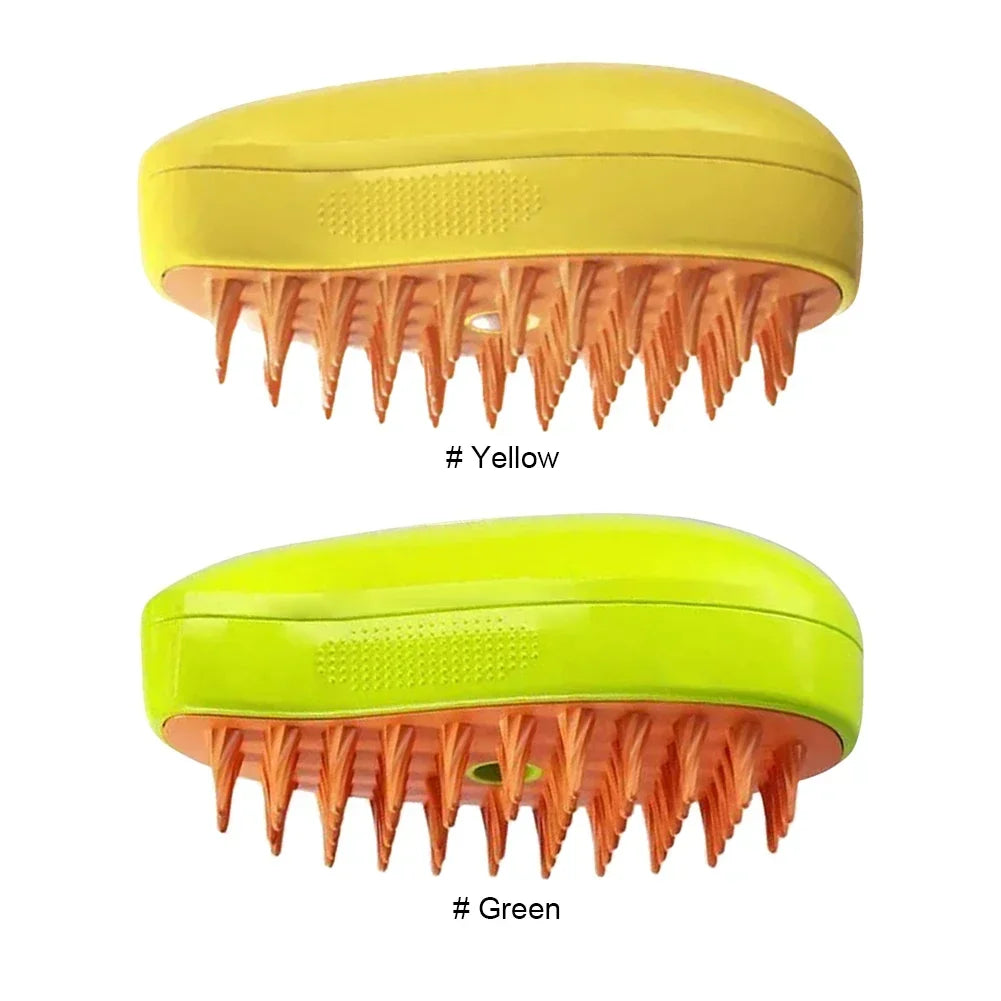 Cepillo de Vapor para Mascotas 3 en 1 — Masaje, Aseo y Desenredado