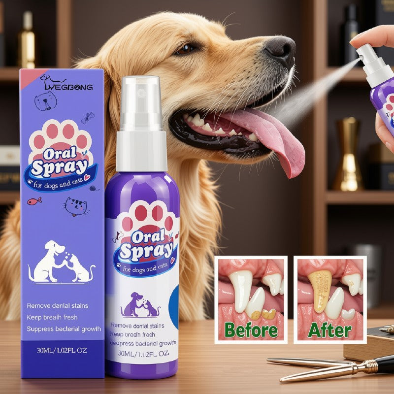 Spray de Higiene Dental y Eliminación de Sarro para Mascotas